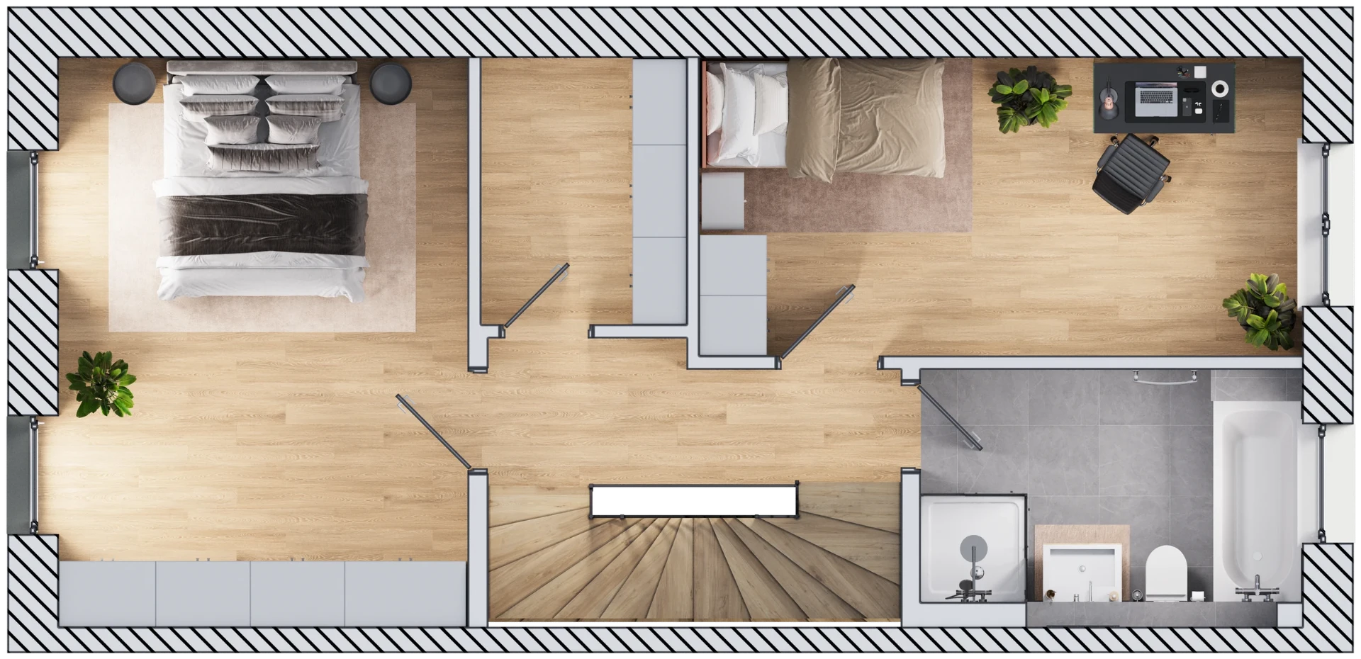 Grundriss Obergeschoss — Beispielgrundriss Haus A01