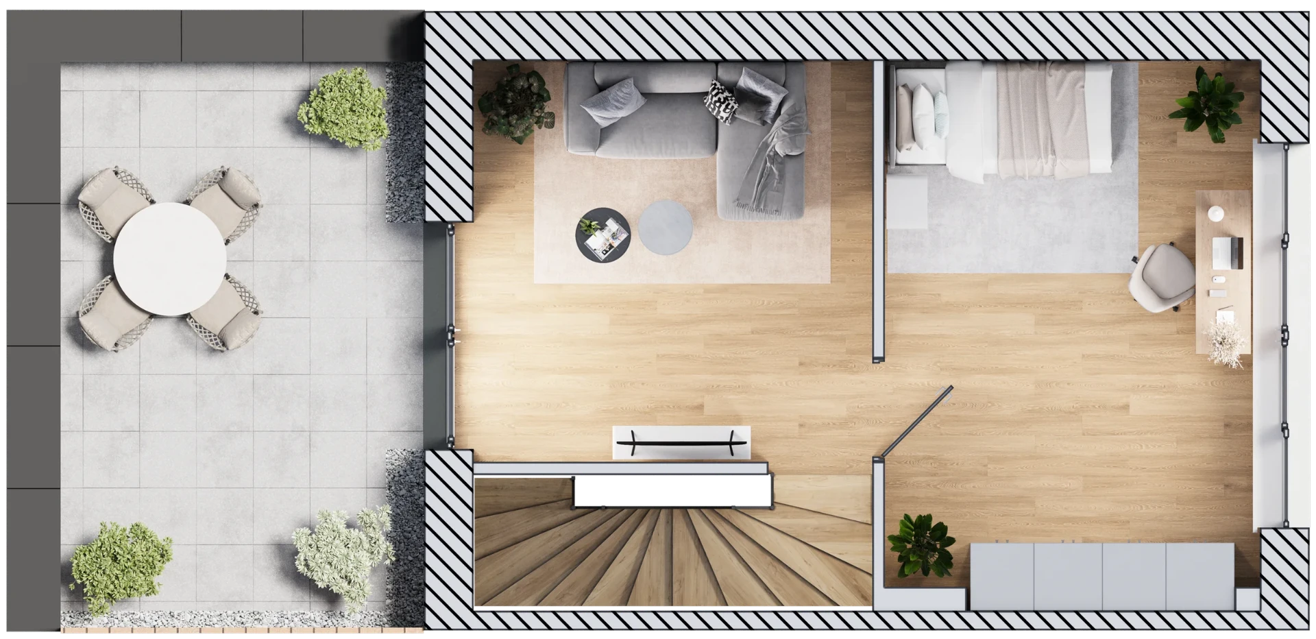 Grundriss Dachgeschoss — Beispielgrundriss Haus A01